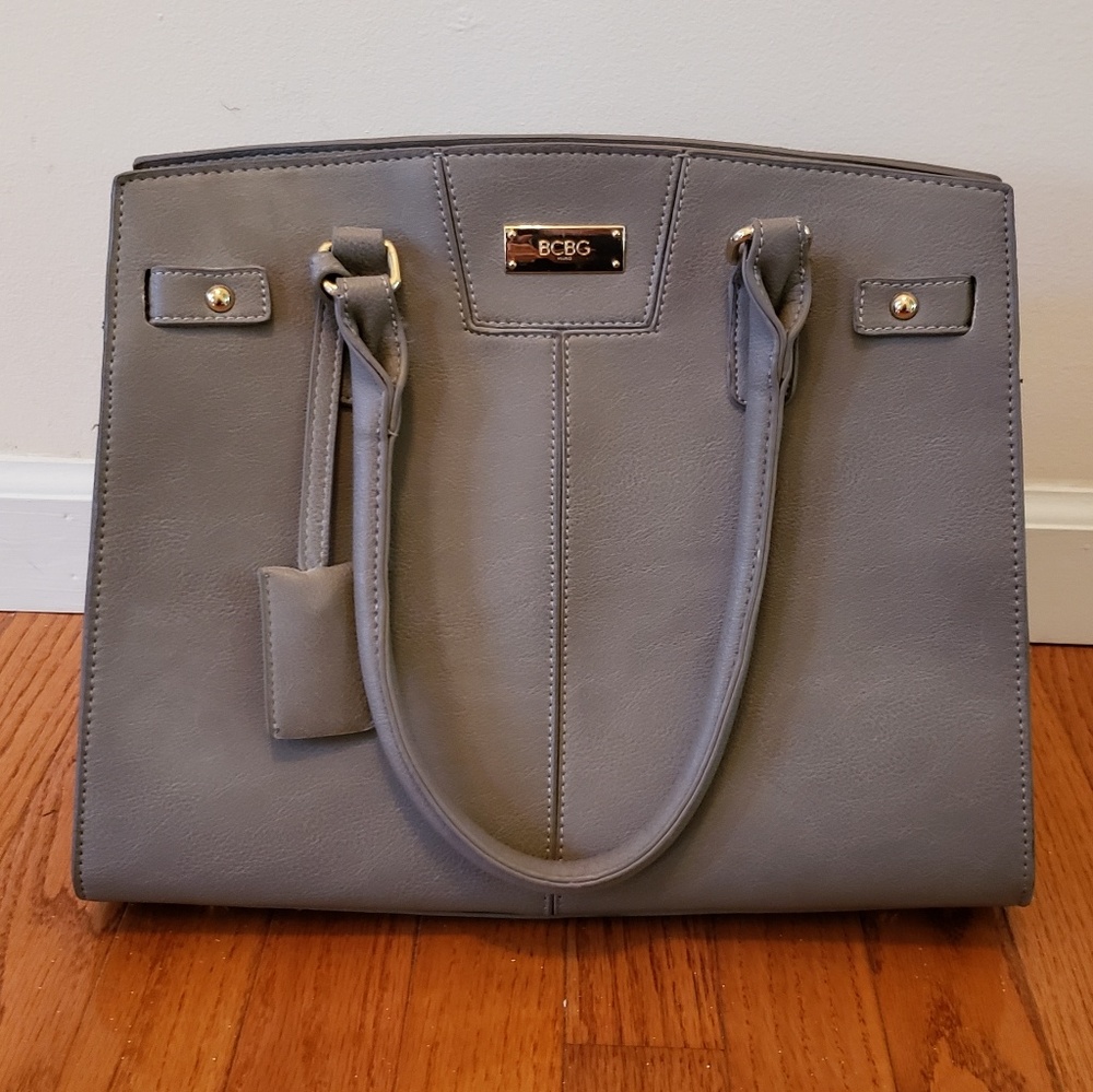 BCBG grey tote bag
